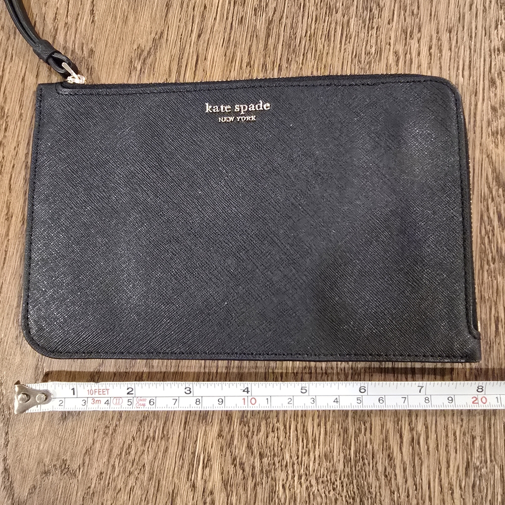 Kate Spade Black Clutch Sleek Minimalist Design